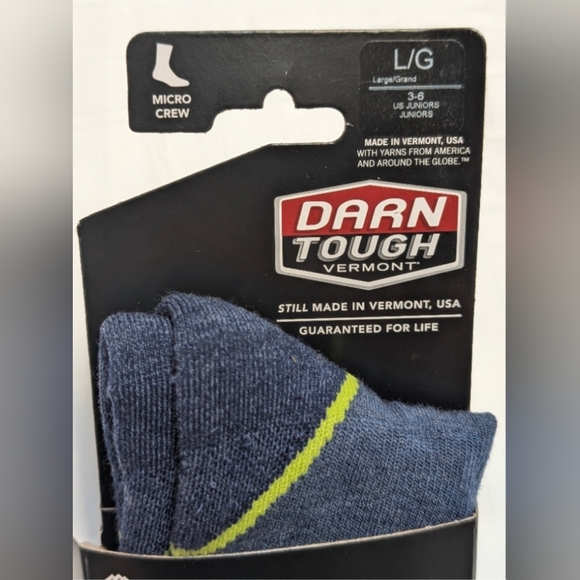 Darn Tough Jr. Hike/Trek Socks - Blue and Green - Picture 2 of 6